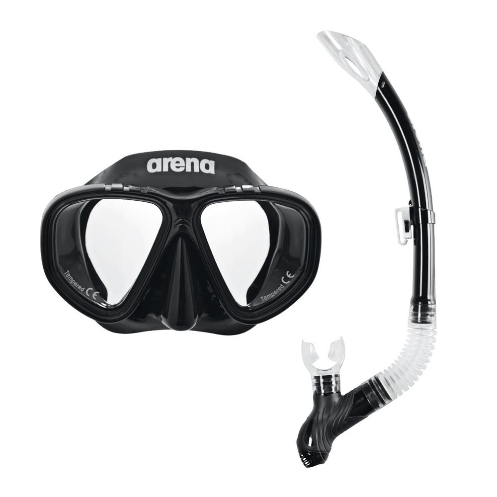 Набір маска та трубка Arena PREMIUM SNORKELING SET JR чорний Дет