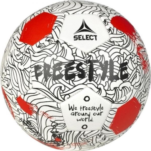 М'яч футбольний Select FREESTYLE  v24 білий, чорний, червоний Уні