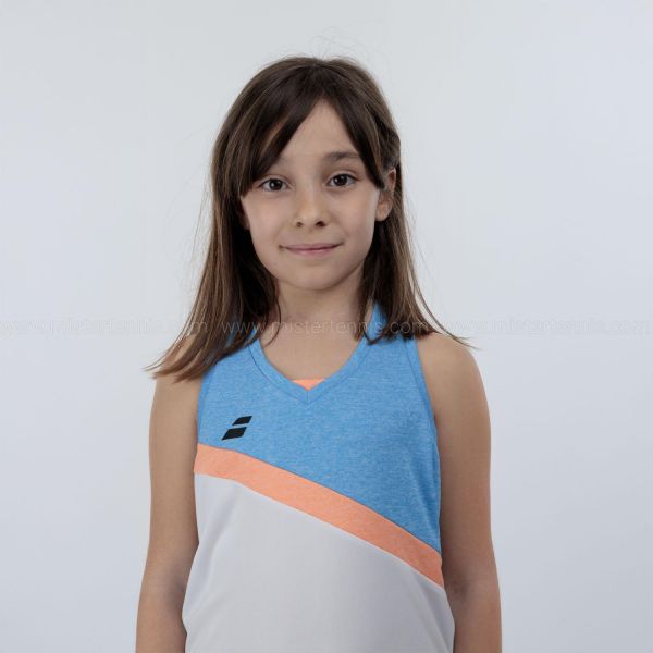 Майка тенісна Babolat Play Tank Top Girl White/Blithe Blue