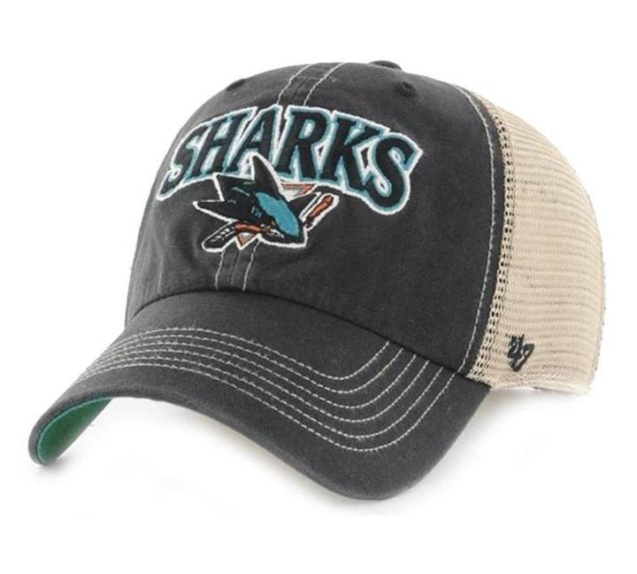 Кепка-тракер 47 Brand SAN JOSE SHARKS чорний, пісочний, зелений Уні