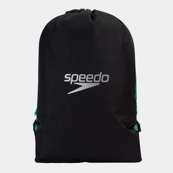 Мешок сетка для ласт Speedo POOL BAG AU 15L чорний, зелений Уні