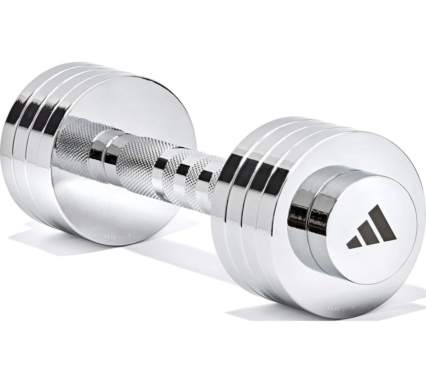 Гантель регульована Adidas Adjustable Chrome Dumbbell сріблястий Уні