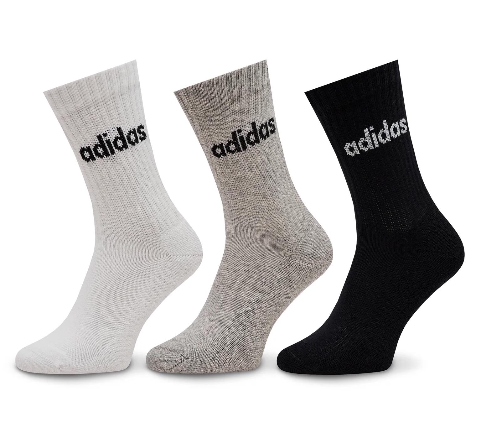 Шкарпетки Adidas C LIN CREW 3P білий, сірий, чорний Уні