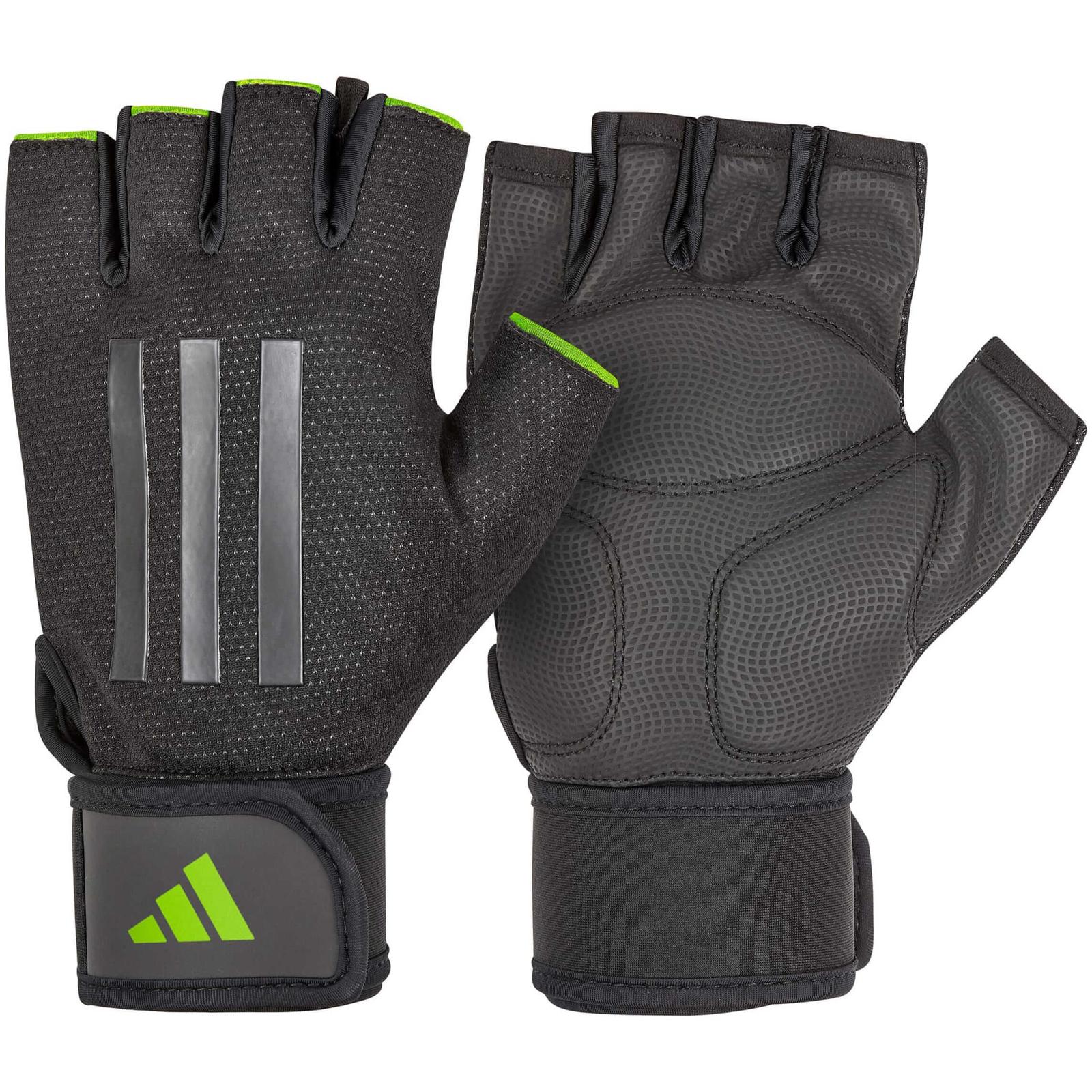 Рукавички для тренажерного залу Adidas Elite Training Gloves чорний, зелений Уні