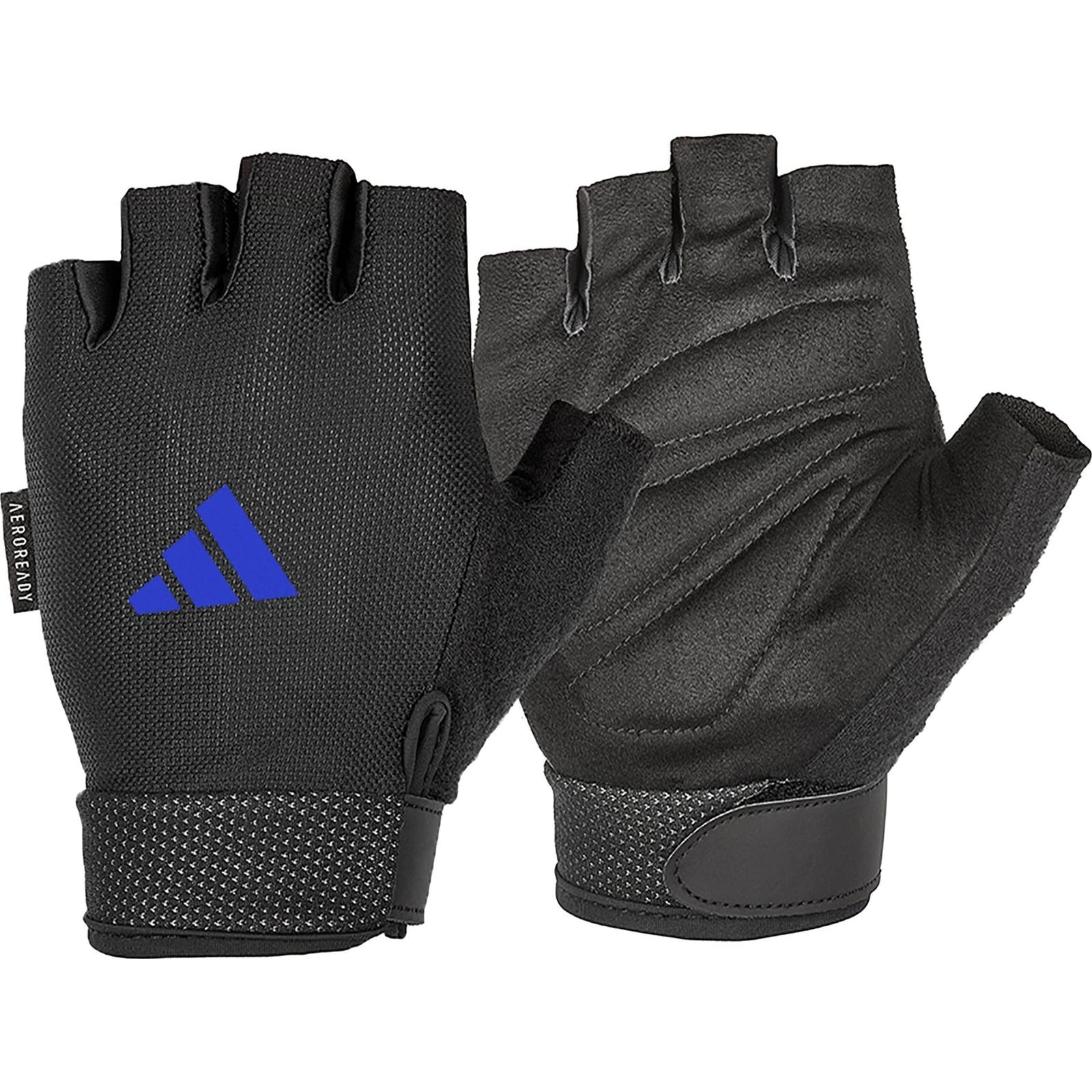 Рукавички для тренінгу Adidas Essential Adjustable Gloves чорний, синій Уні S