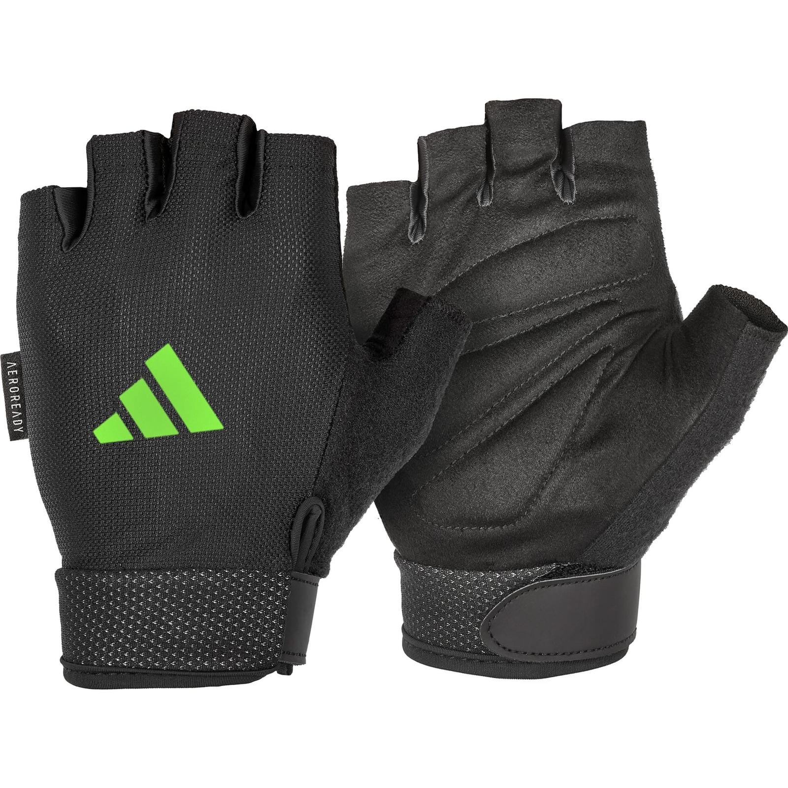 Рукавички для тренінгу Adidas Essential Adjustable Gloves чорний, зелений Уні M