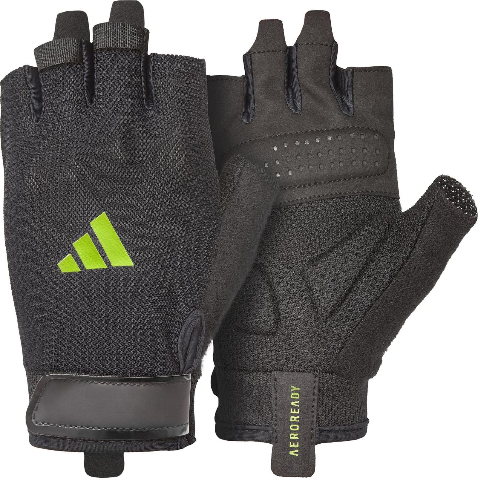 Рукавички для тренінгу Adidas Essential Training Gloves чорний, зелений Уні S