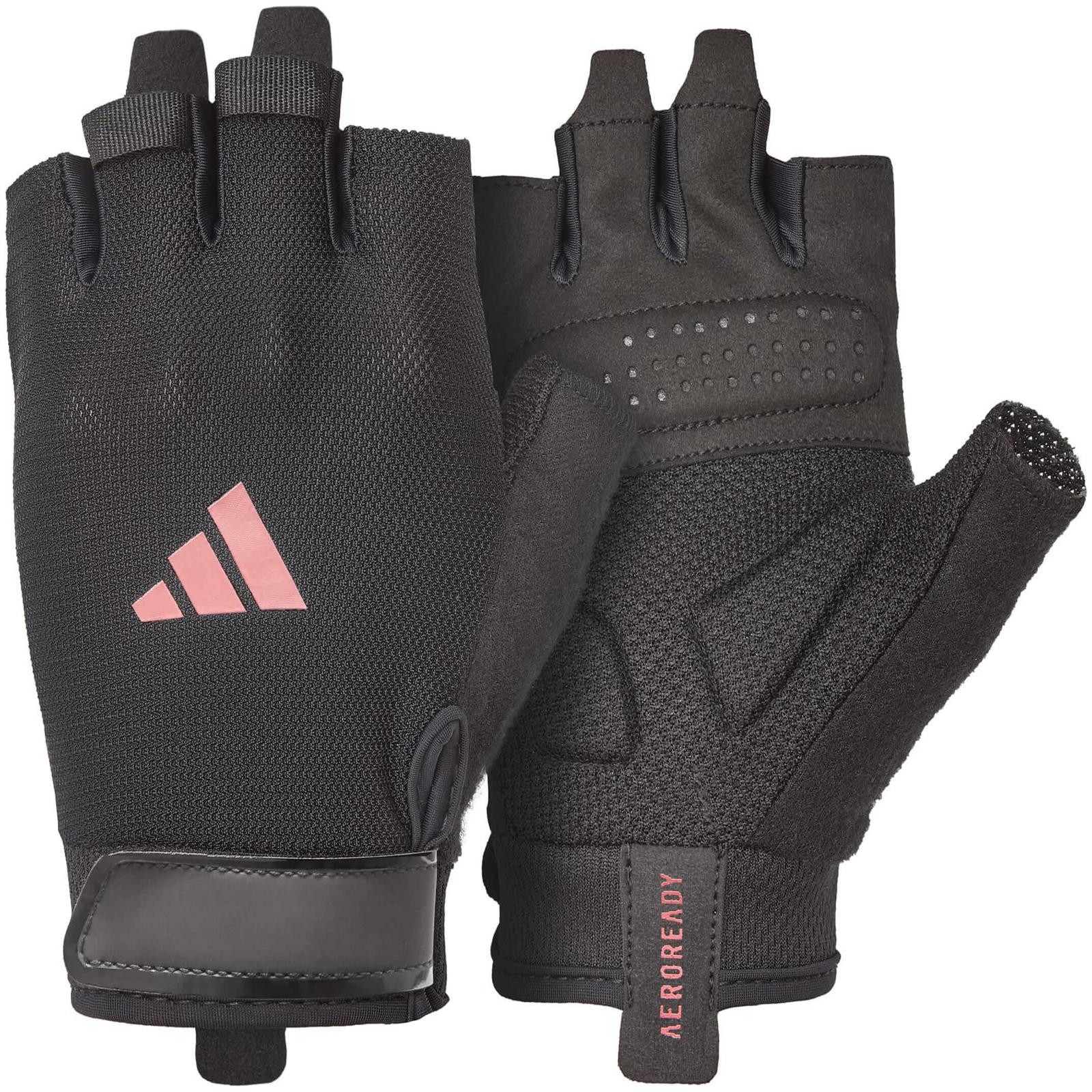 Рукавички для тренінгу Adidas Essential Training Gloves чорний, рожевий Жін S