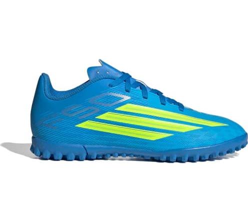 Сороконіжки дитячі Adidas F50 CLUB TF J блакитний, жовтий Діт 32 (13.5UK) 19.5 см