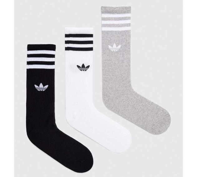 Шкарпетки Adidas HIGH CREW SOCK білий, сірий, чорний Уні