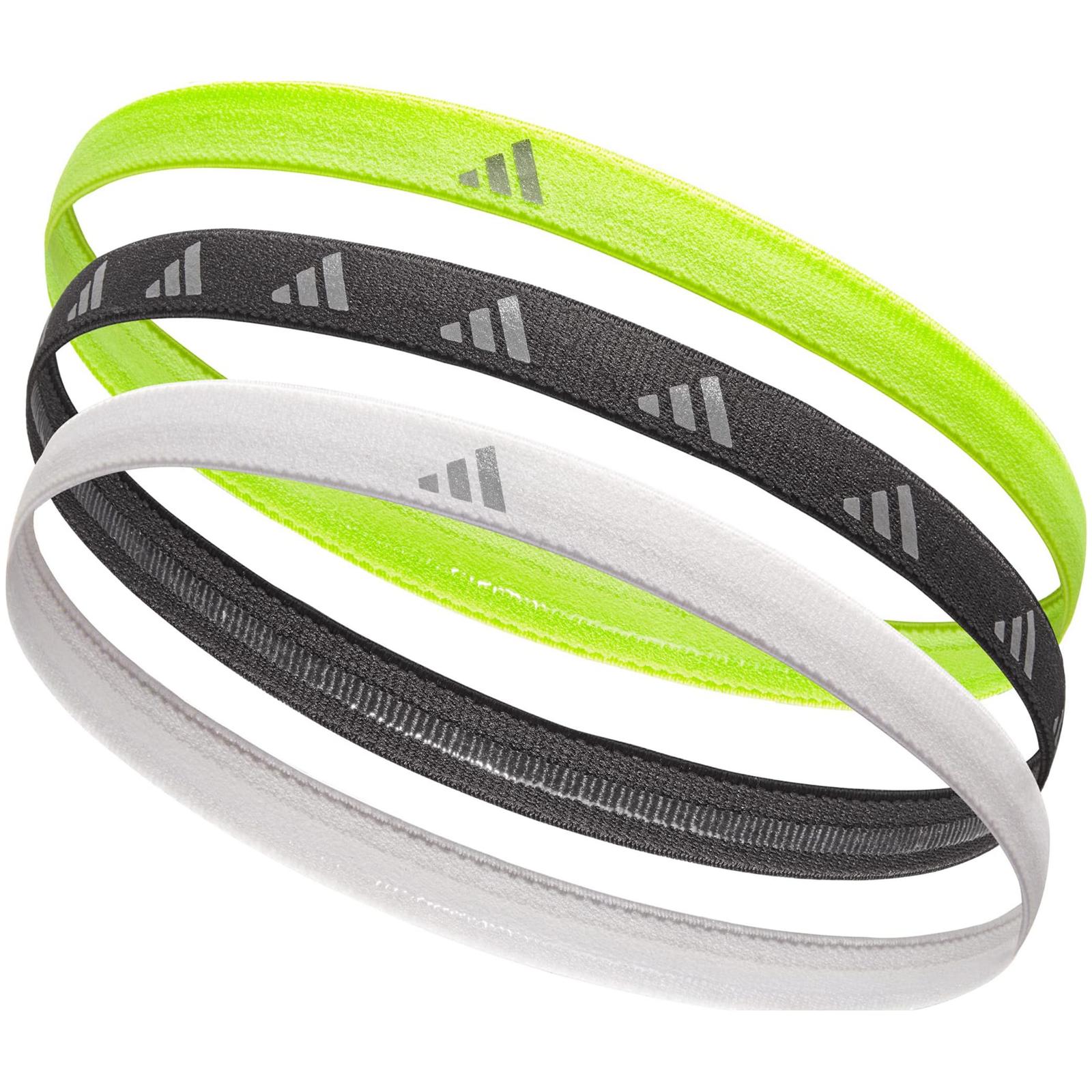 Пов'язки на голову Adidas Hairbands 3pk білий, чорний, зелений Уні