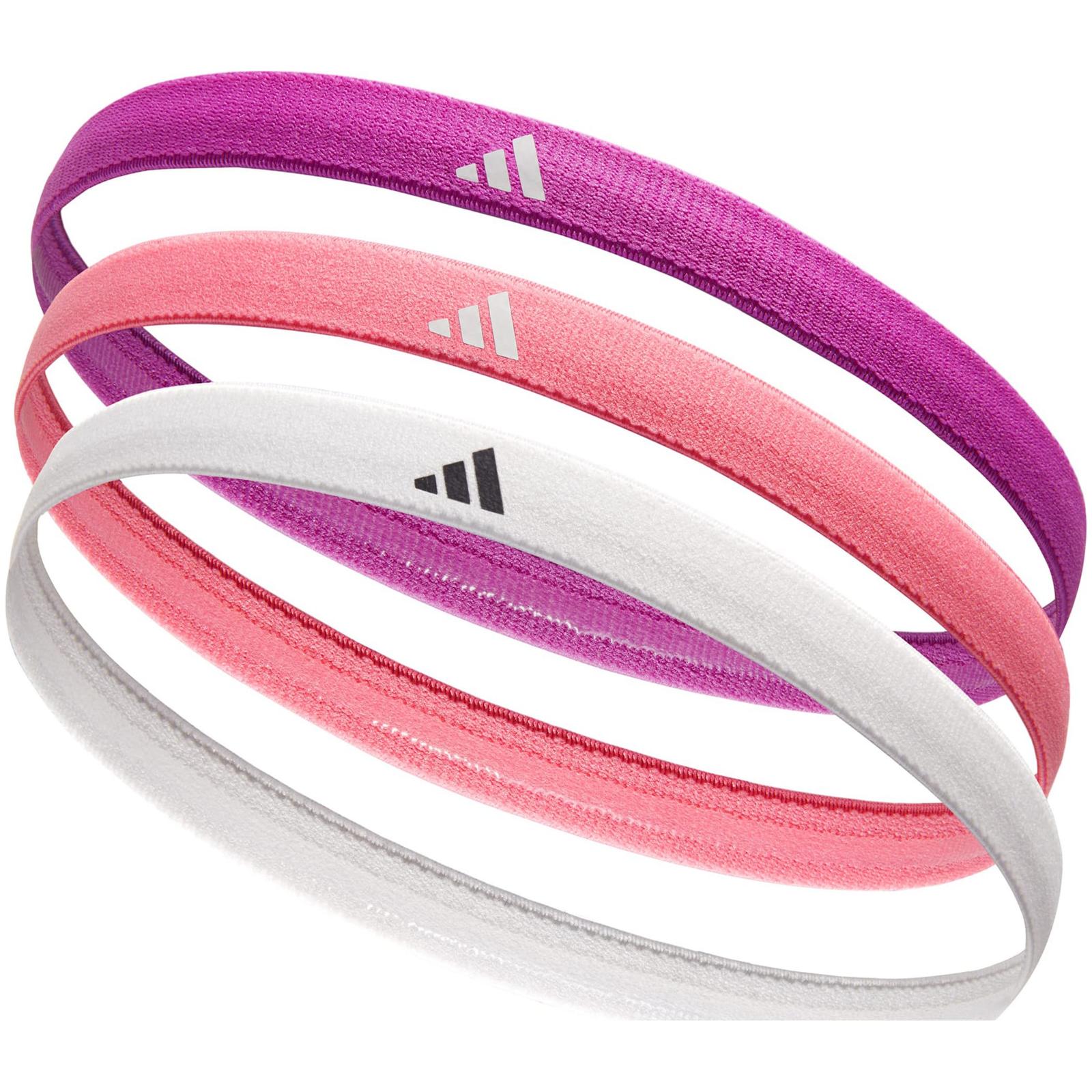 Пов'язки на голову Adidas Hairbands 3pk рожевий, фіолетовий, білий Жін