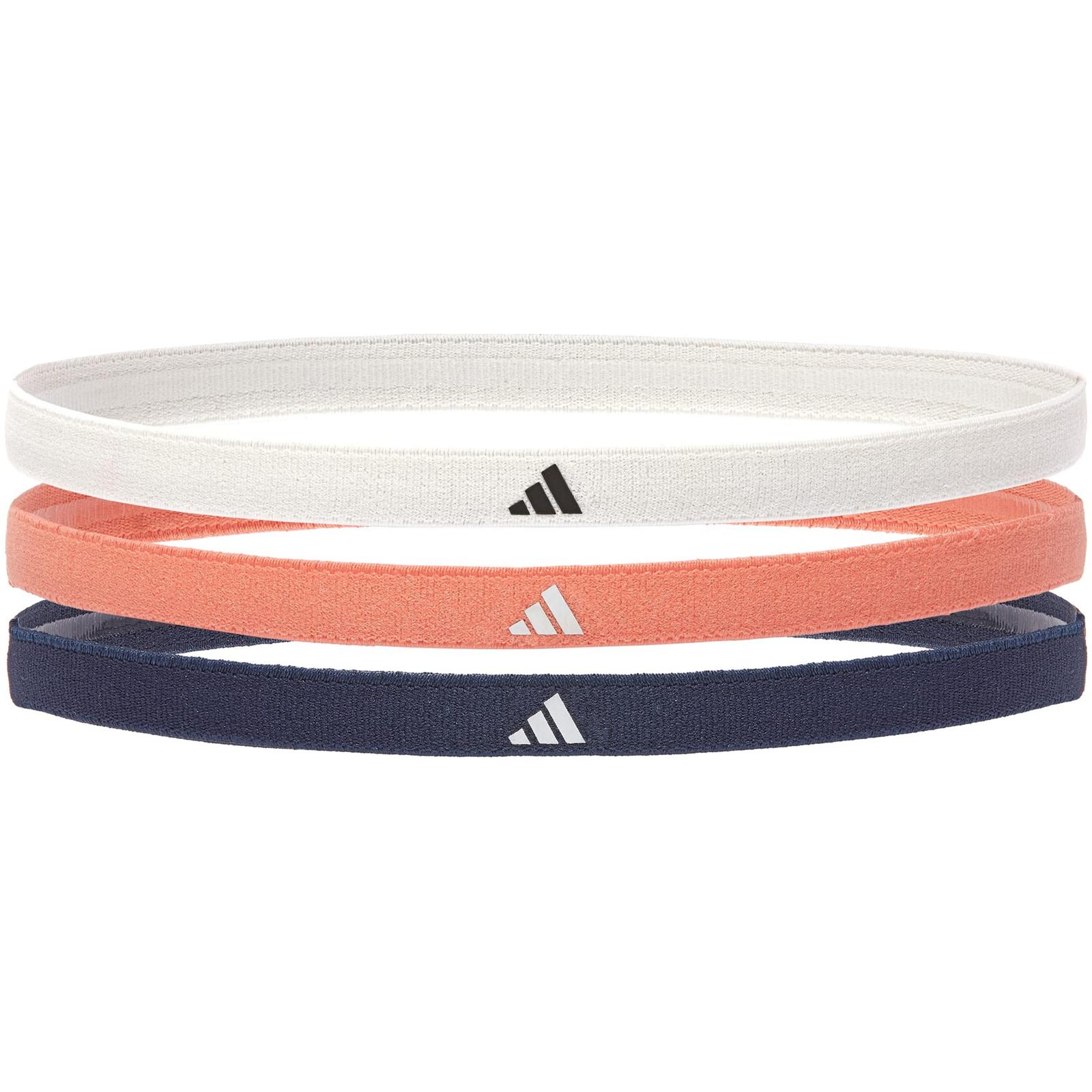 Пов'язки на голову Adidas Hairbands 3pk сірий, кораловий, синій Жін