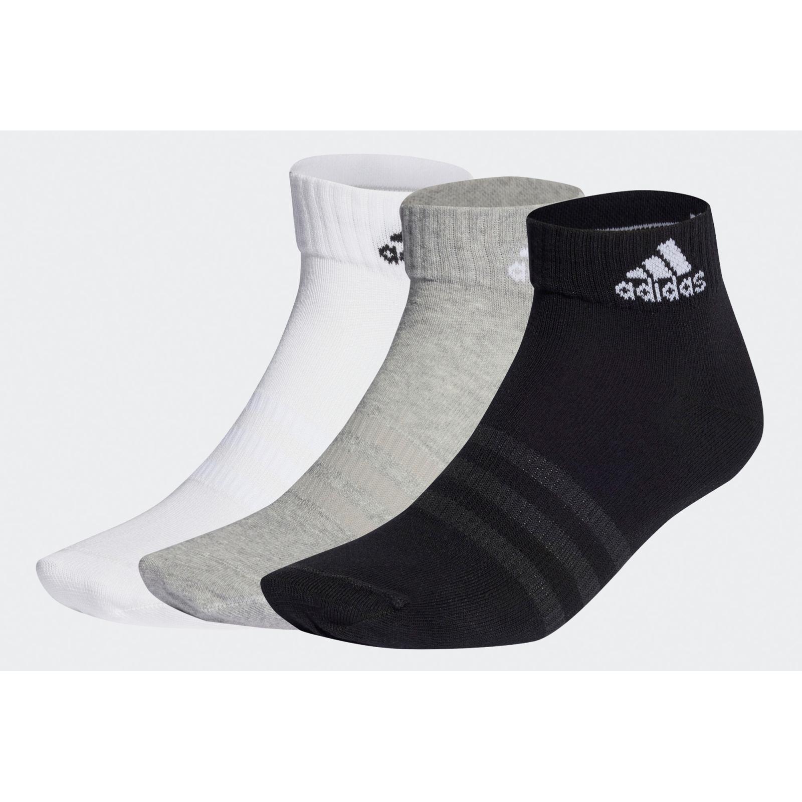 Шкарпетки Adidas T SPW ANK 3P сірий, білий, чорний Уні