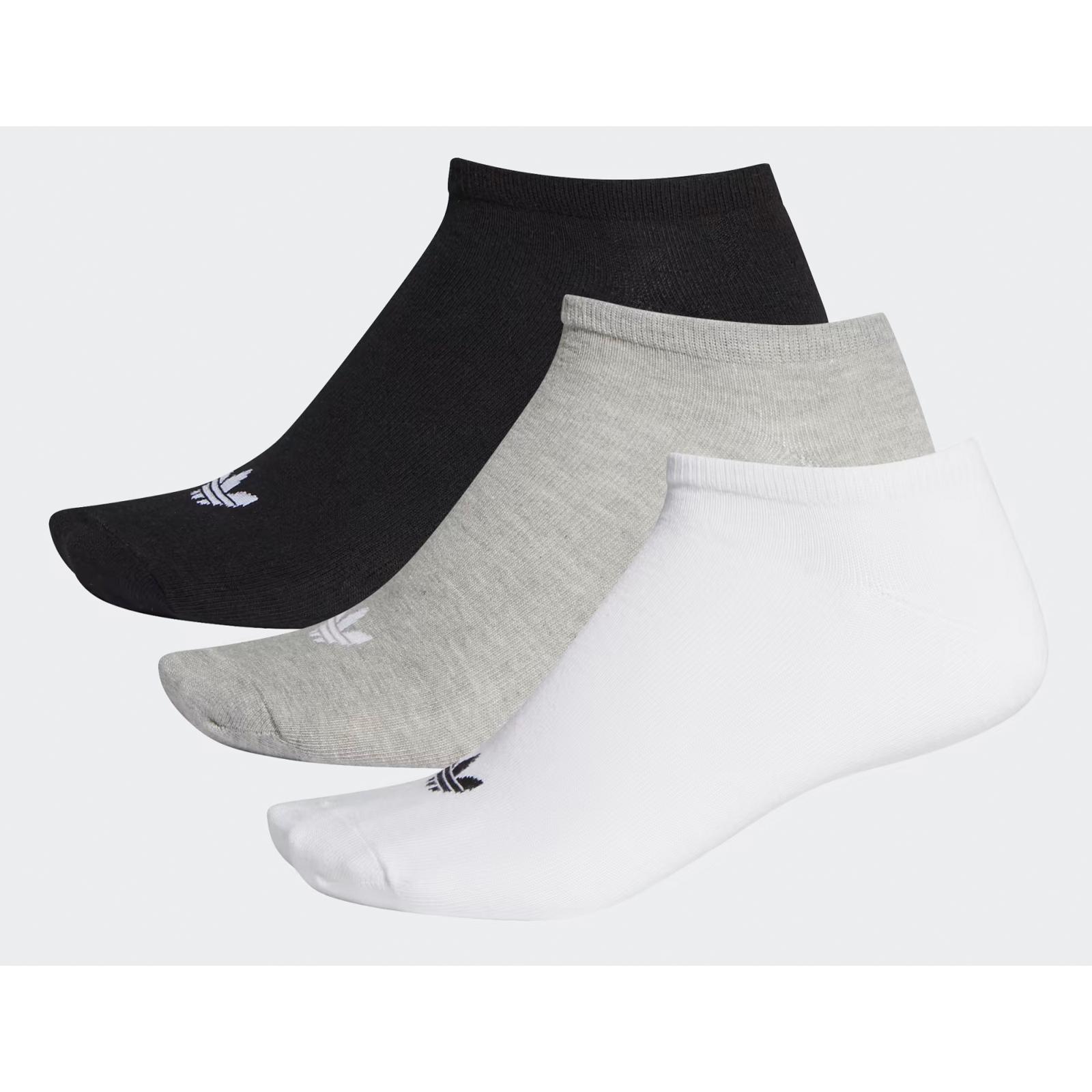 Шкарпетки Adidas TREFOIL LINER 3P білий, сірий, чорний Уні