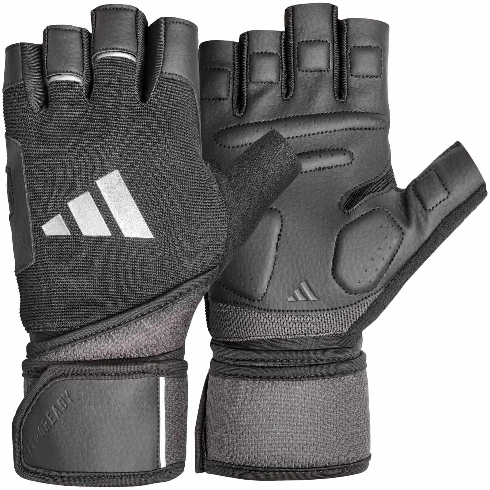 Рукавички для тренажерного залу Adidas Wrist Wrap Training Gloves чорний, білий Уні