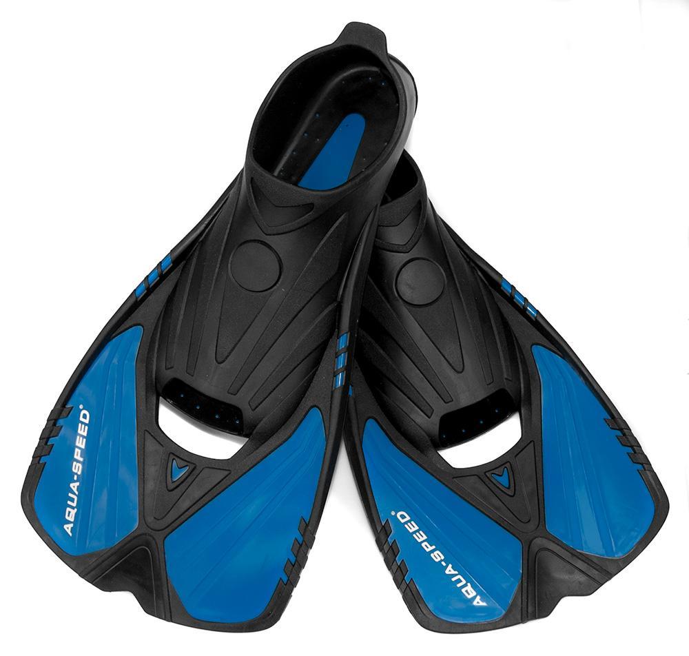 Ласти для басейна Aqua Speed ACTION 5560 синій короткі с закритою п'яткою