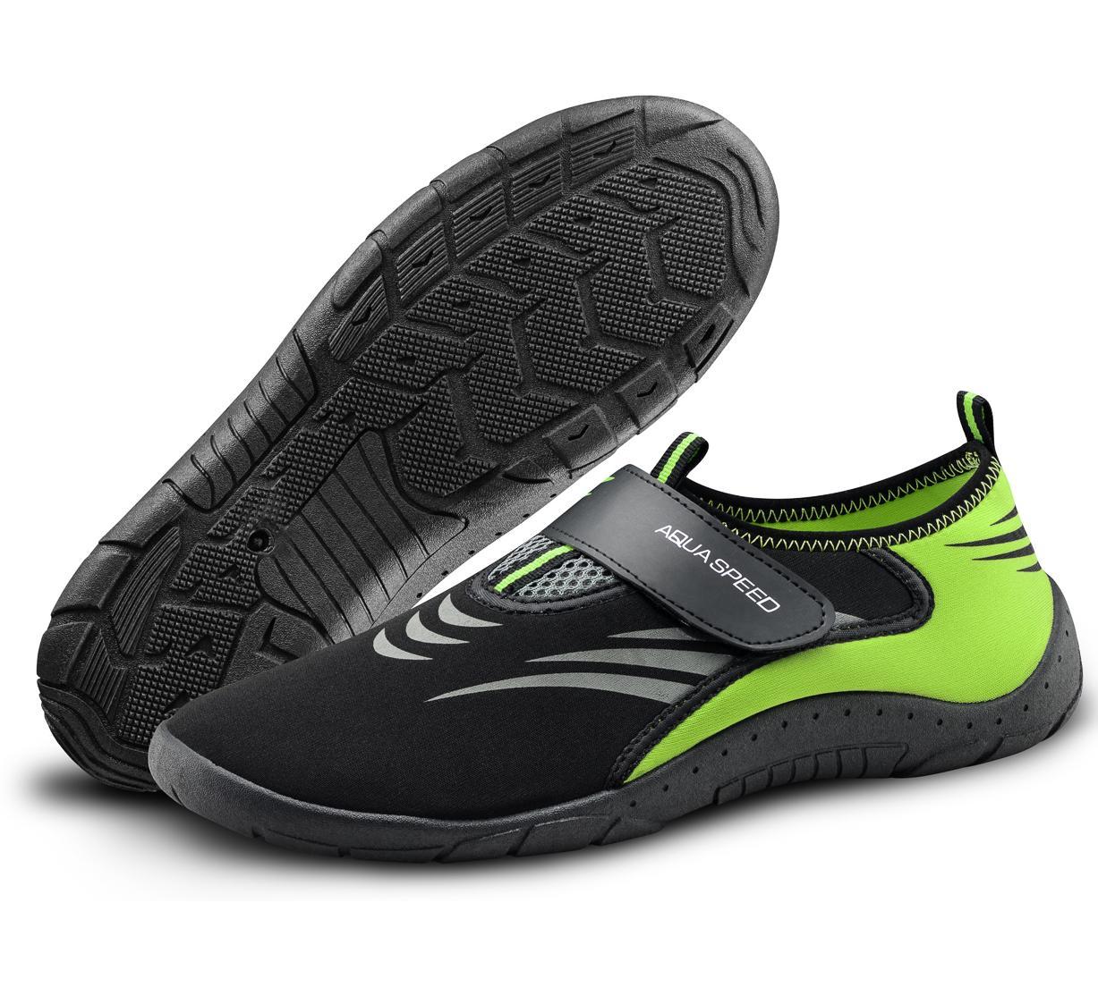 Аквашузи Aqua Speed AQUA SHOE MODEL 27A 7596 чорний, сірий, флуоресцентний Уні