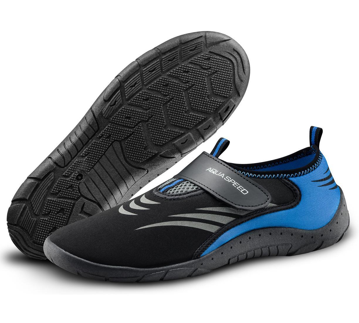 Аквашузи Aqua Speed AQUA SHOE MODEL 27B 7608 чорний, сірий, синій Уні