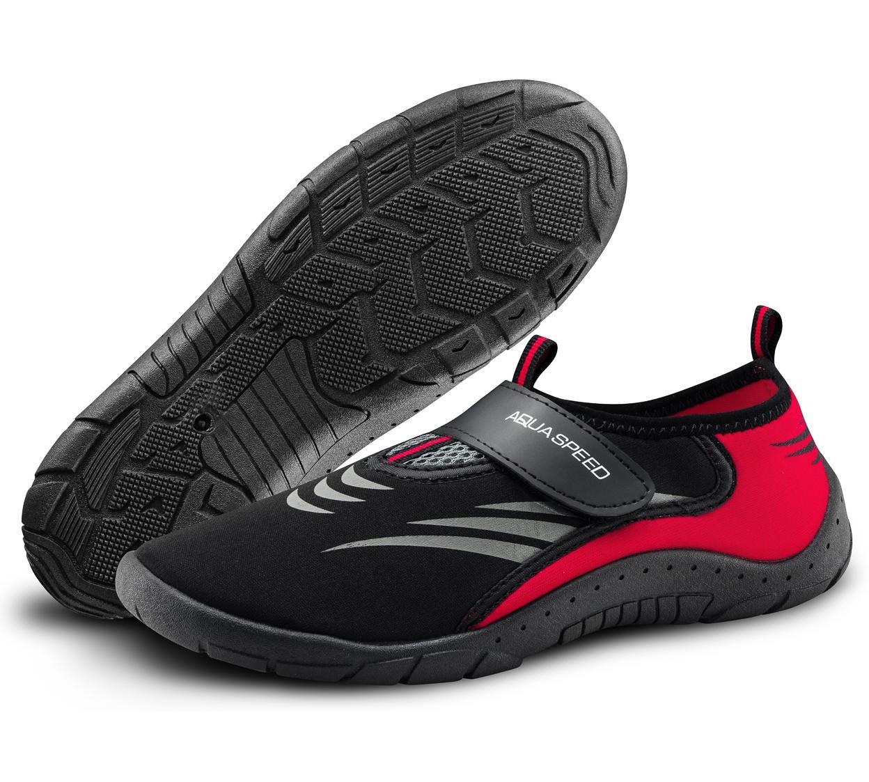 Аквашузи Aqua Speed AQUA SHOE MODEL 27D 7625 чорний, сірий, червоний Уні