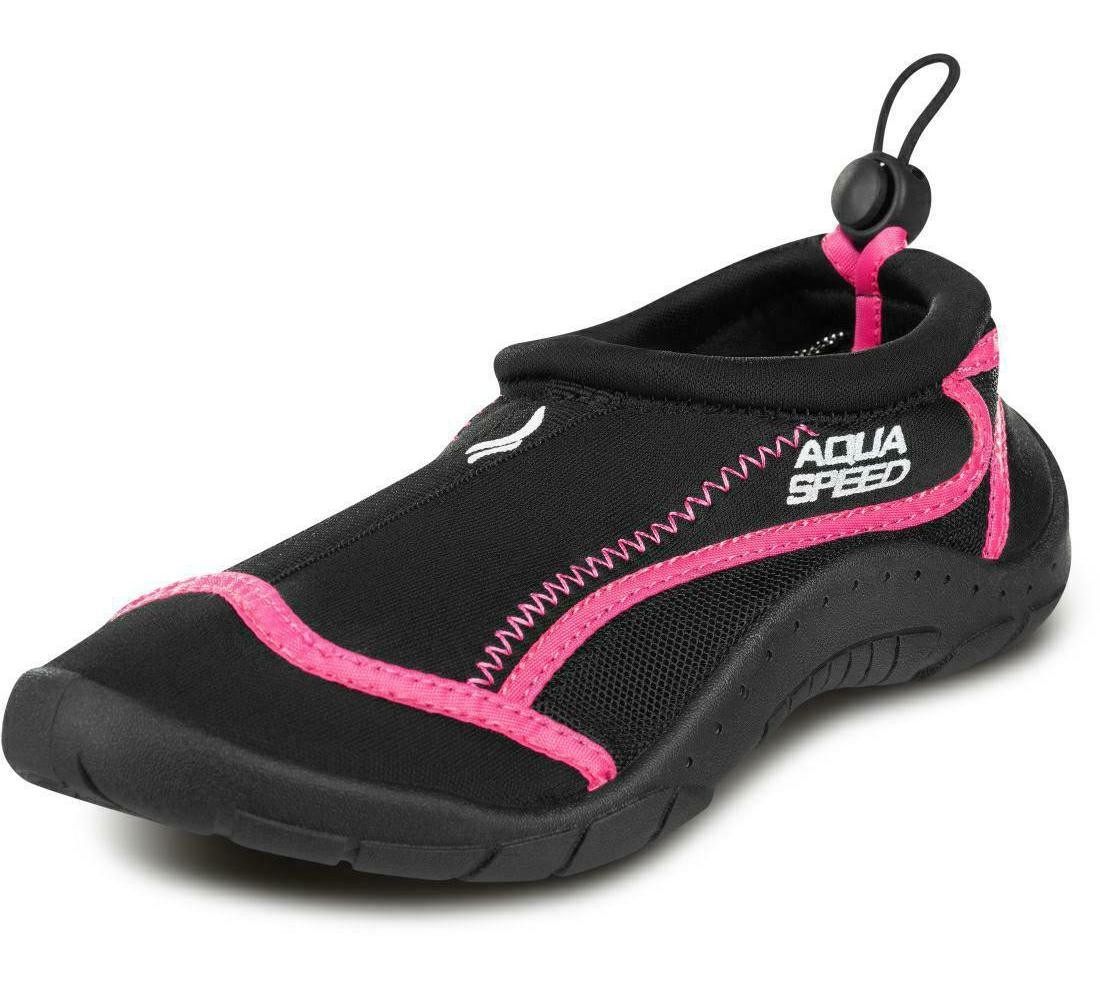 Аквашузи Aqua Speed AQUA SHOE MODEL 28D 9560 чорний, малиновий Уні