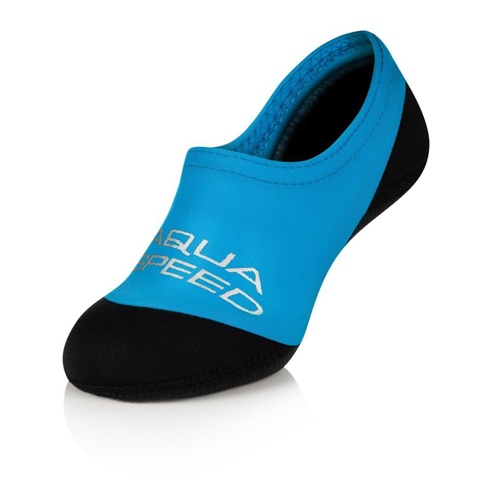 Шкарпетки для басейну Aqua Speed NEO SOCKS 6098 чорний, блакитний Дит