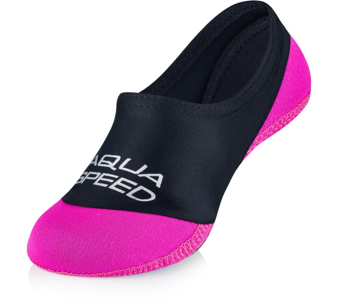 Шкарпетки для басейну Aqua Speed NEO SOCKS 7368 чорний, малиновий Дит