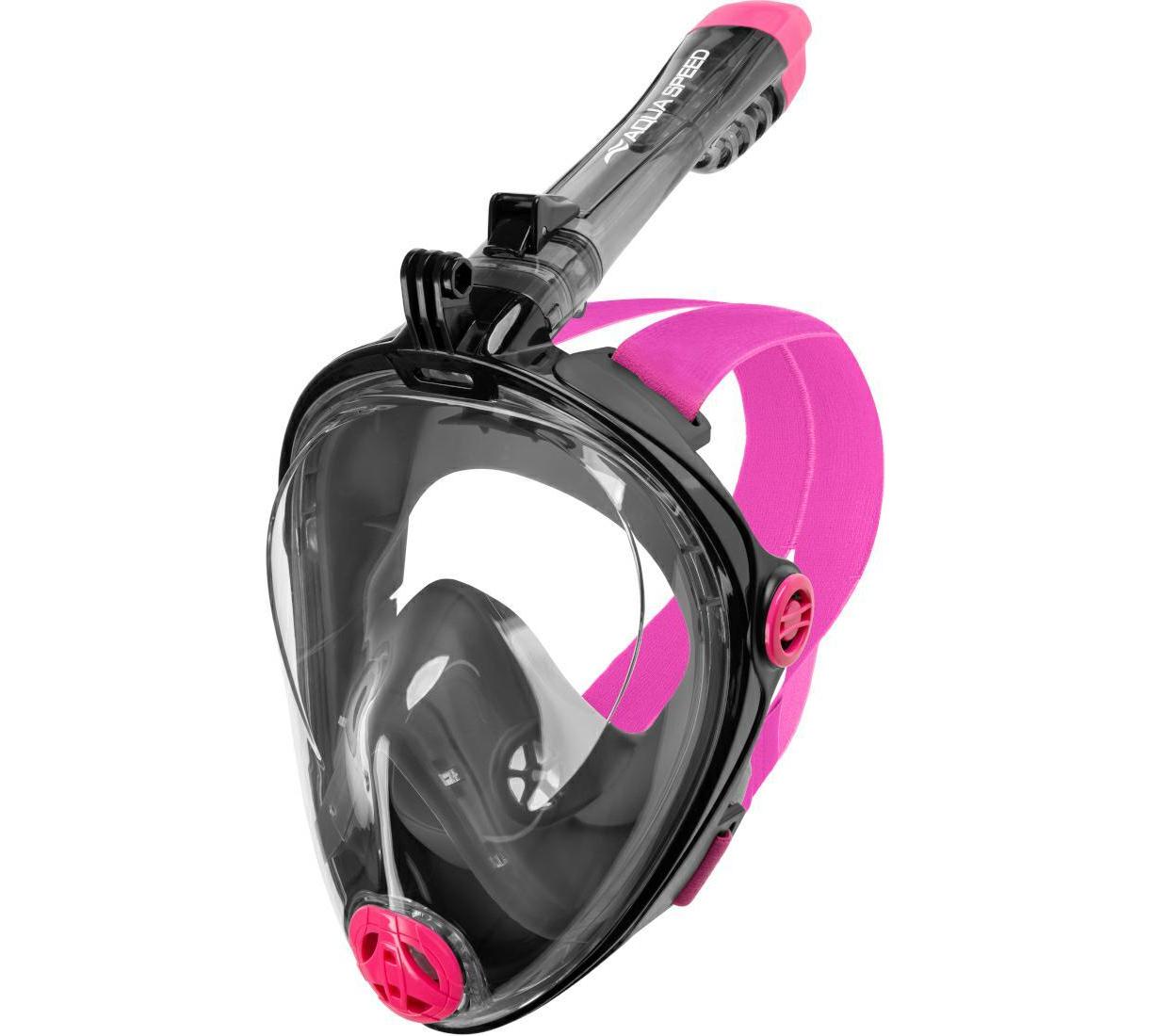 Повнолицьова маска Aqua Speed SPECTRA 2.0 9912 чорний, рожевий Уні