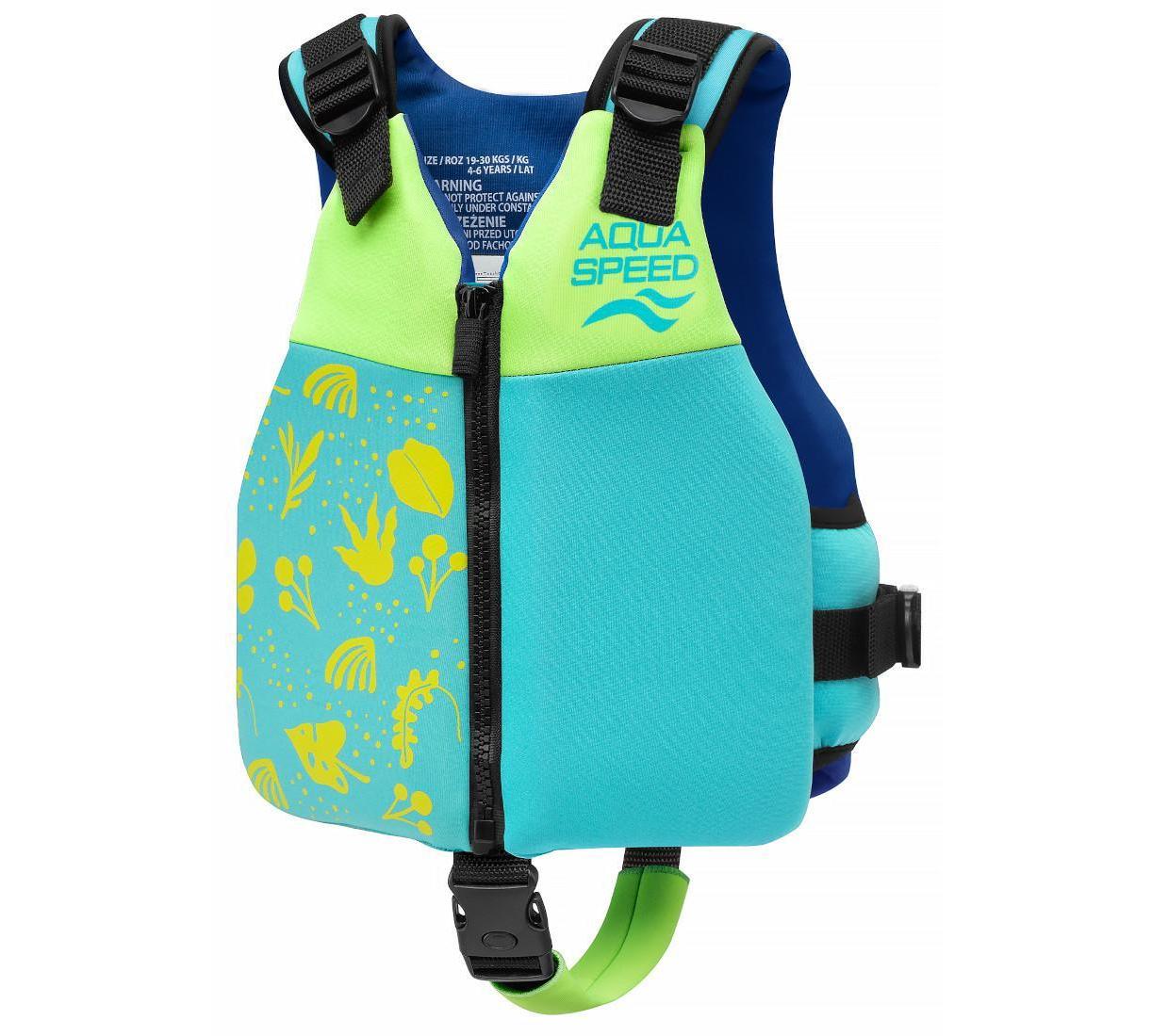 Жилет для плавання Aqua Speed Safe Splash 61122 бірюзовий, салатовий, синій Діт 15-19 кг