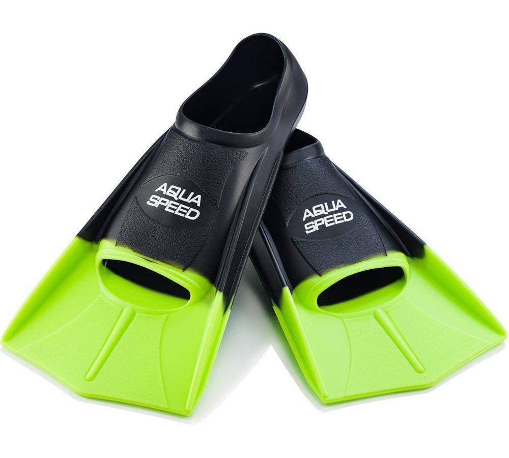 Ласти для плавання, короткі Aqua Speed TRAINING FINS 5629 чорний, зелений Дит