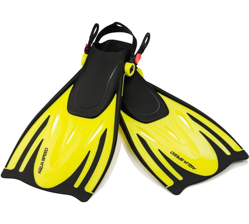 Ласти для підводного плавання Aqua Speed WOMBAT 530-18-1 чорний, жовтий Уні