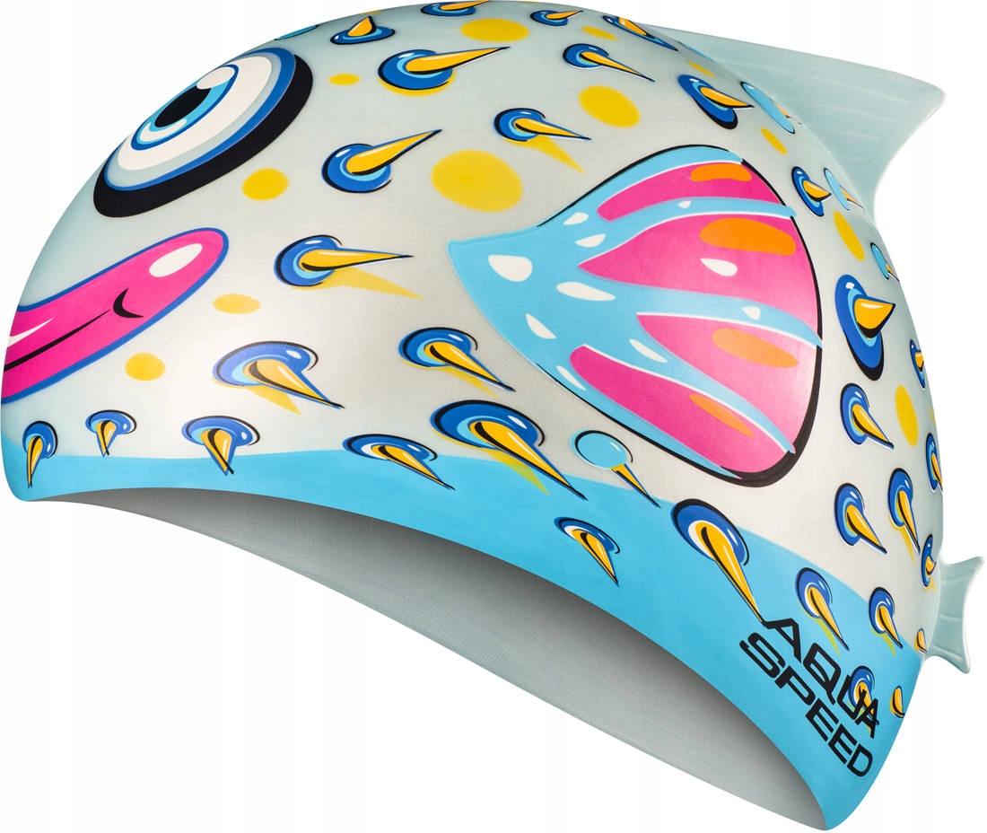 Шапка для плавання Aqua Speed ZOO FISH 8691 сірий Діт OSFM