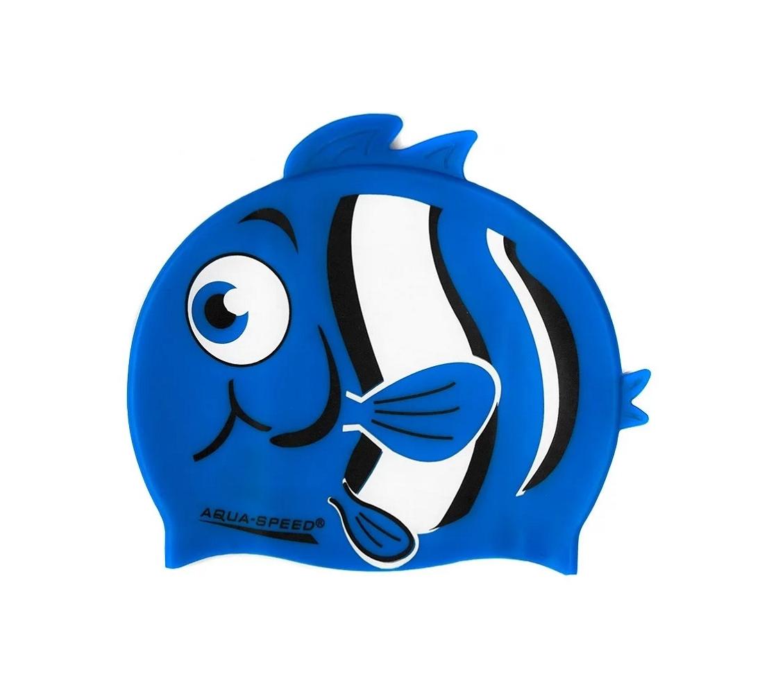 Шапка для плавання Aqua Speed ZOO NEMO 5757 синя рибка Діт OSFM