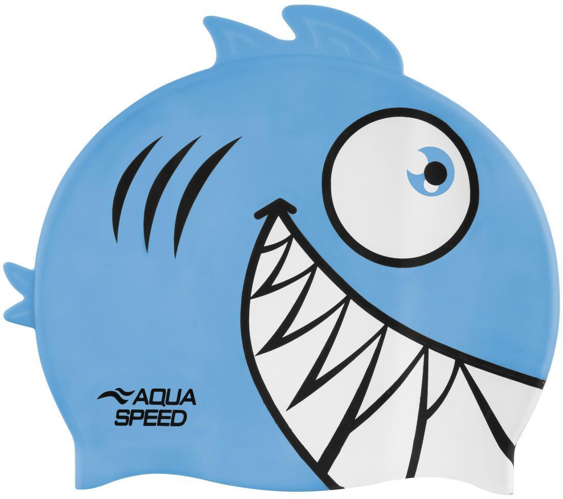 Шапка для плавання Aqua Speed ZOO Pirana 9697 піранья, бірюзовий Діт OSFM