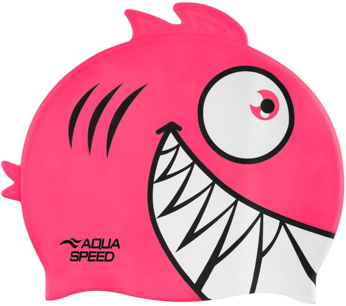 Шапка для плавання Aqua Speed ZOO Pirana 9698 піранья, рожевий Діт OSFM