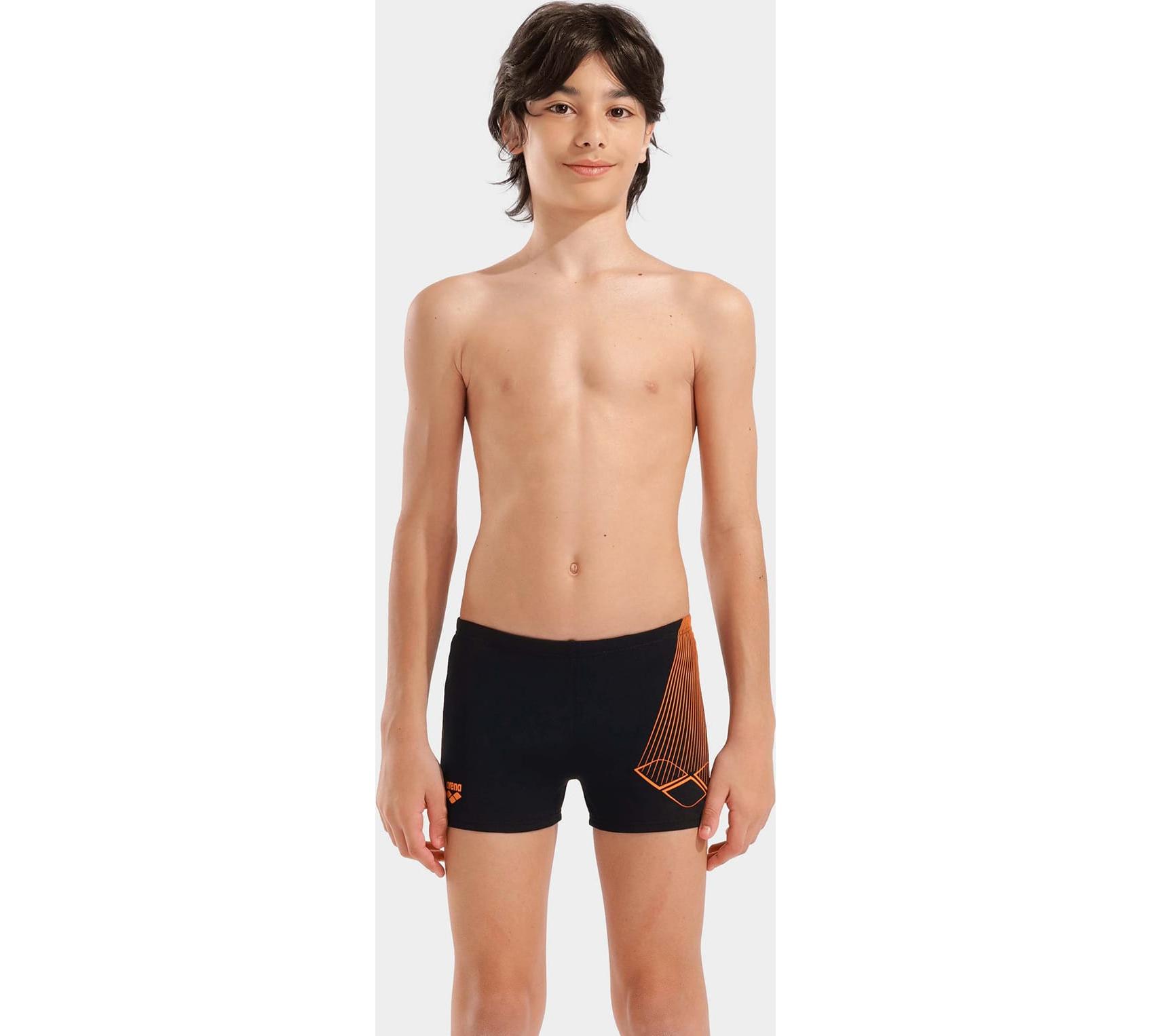 Плавки-шорти для хлопчиків Arena BRIGHT SWIM SHORT чорний, помаранчевий дитячі