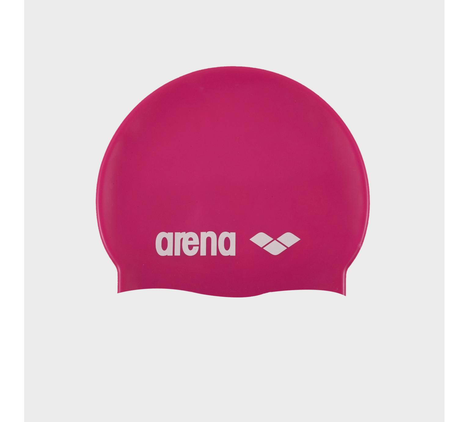 Шапка для плавання Arena CLASSIC SILICONE фуксія, білий Уні