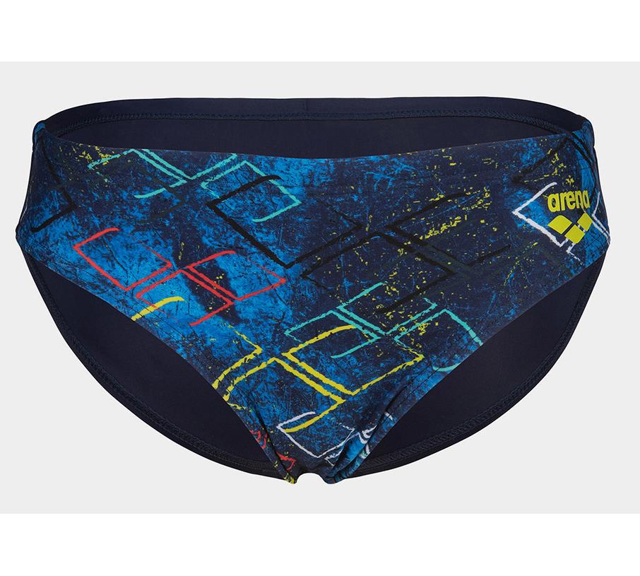 Плавки Arena DALY SWIM BRIEFS темно-синій, синій, бірюзовий, жовтий дитяча