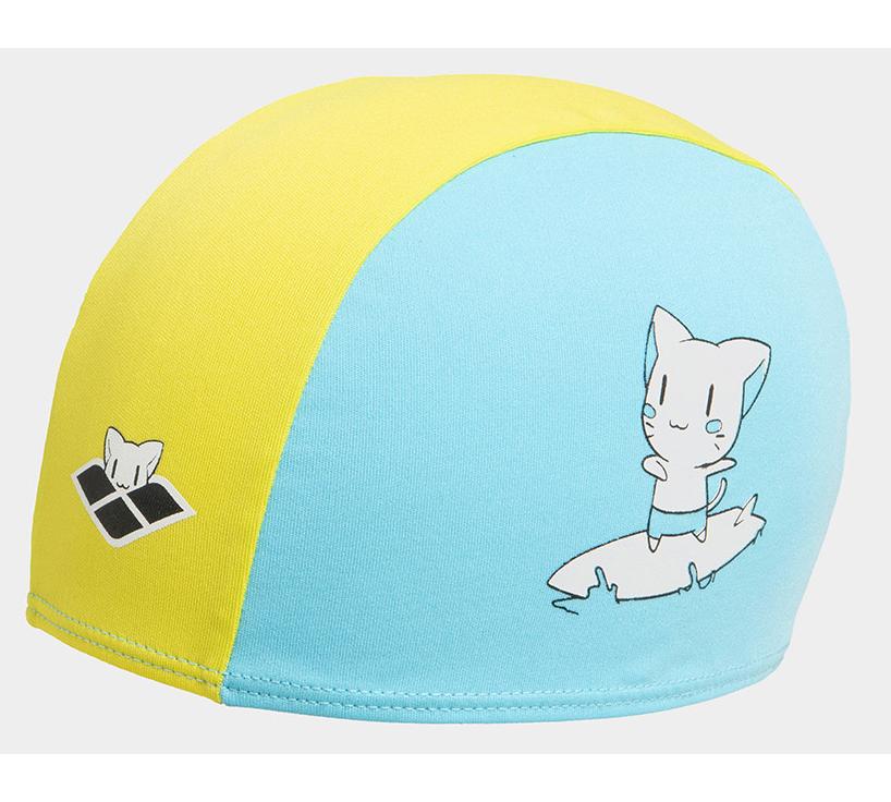 Шапка для плавання Arena FRIENDS KIDS POLYESTER CAP жовий, блакитний Діт OSFM