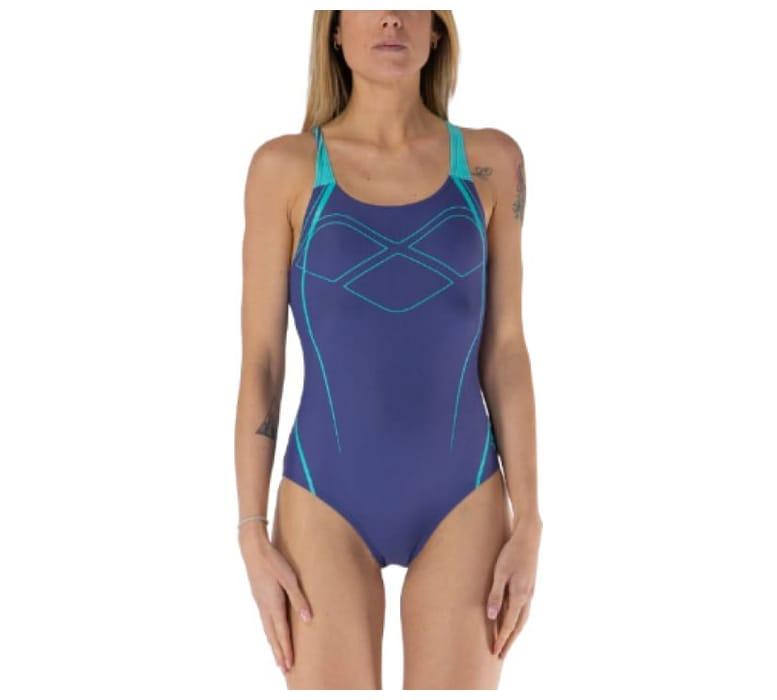 Купальник закритий для жінок Arena GRAPHIC SWIM PRO BACK фіолетовий жіночий