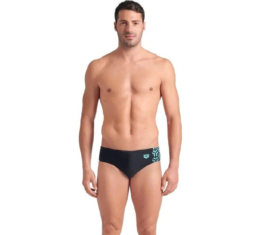 Плавки-сліпи для чоловіків Arena KIKKO V SWIM BRIEFS чорний, бірюзовий Чол
