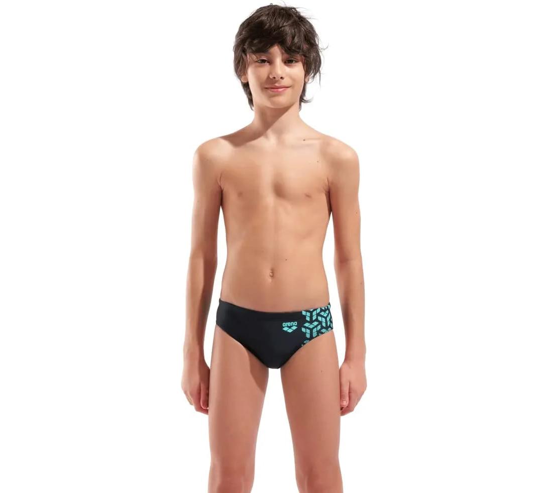 Плавки-сліпи для хлопчиків Arena KIKKO V SWIM BRIEFS GRAPHIC чорний, бірюзовий 