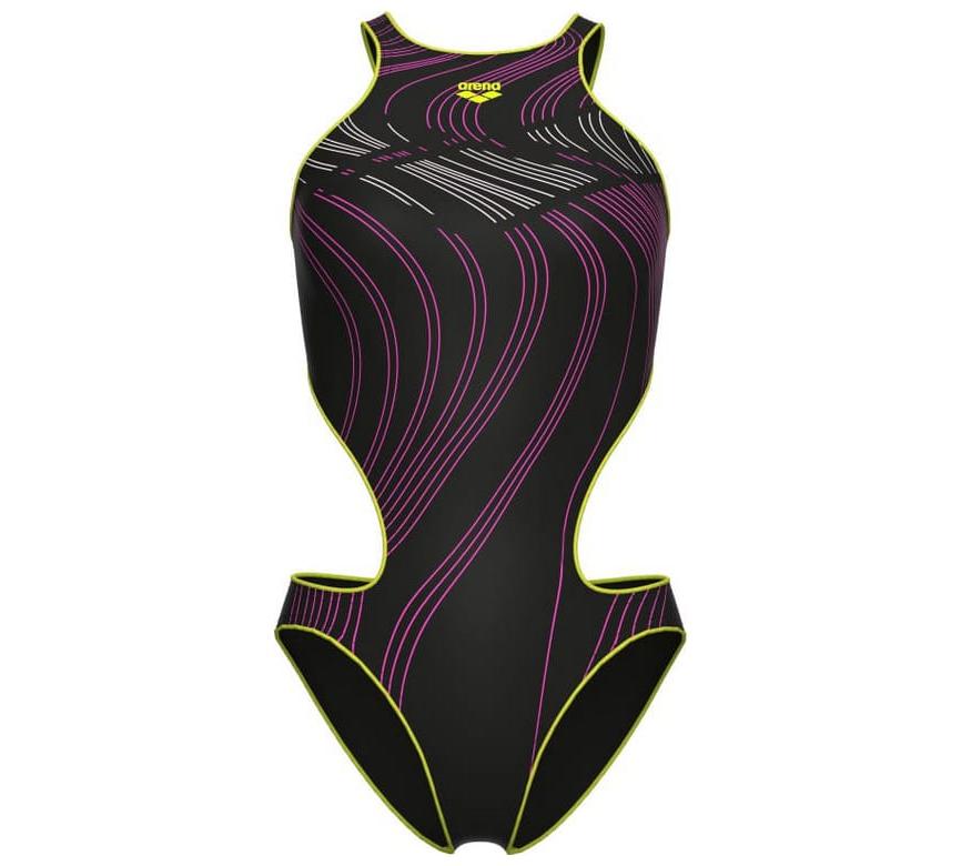 Купальник закритий для жінок Arena ONE  STREAM SWIMSUIT чорний, рожевий жіночий
