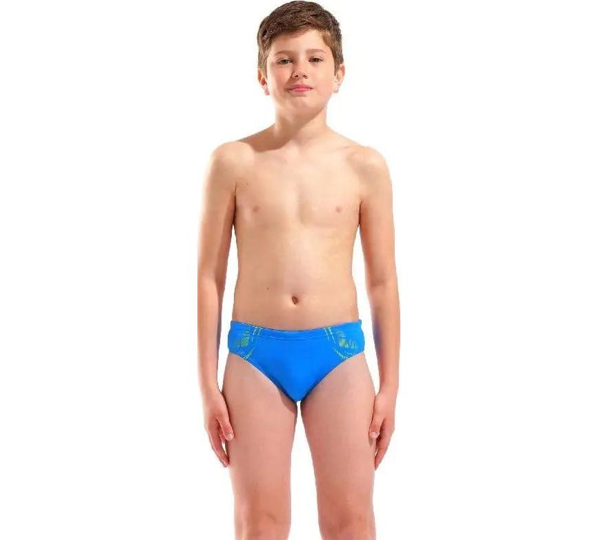 Плавки-сліпи для хлопчиків Arena POSEIDONIA SWIM BRIEFS блакитний, жовтий 
