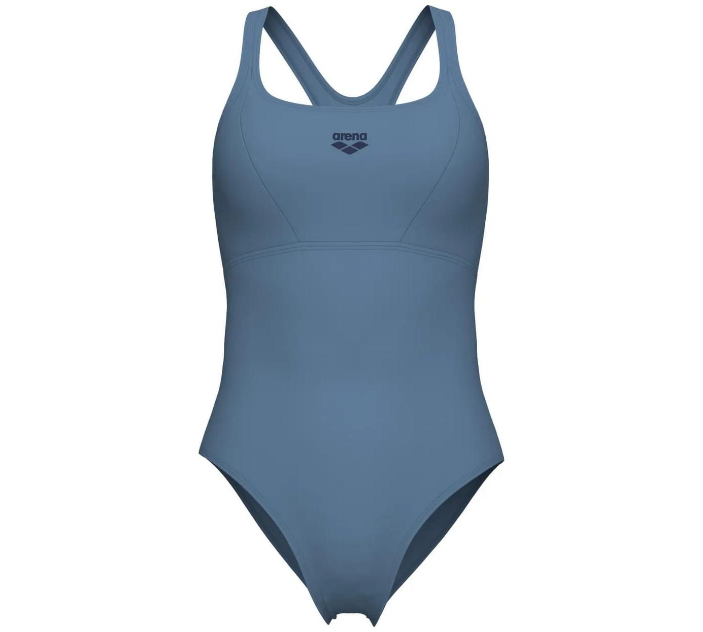 Купальник закритий для жінок Arena SOLID SWIMSUIT CONTROL PRO BAC сірий жіночий