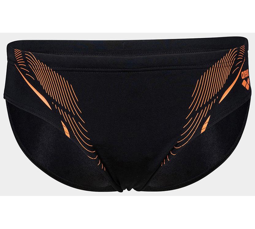 Плавки-сліпи для хлопців Arena SWIM BRIEFS GRAPHIC чорний, помаранчевий дитяча
