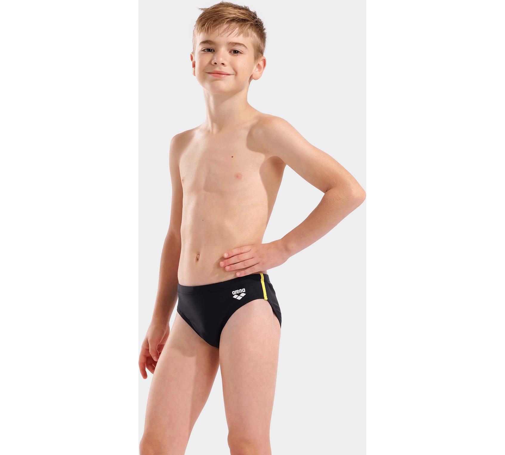 Плавки для хлопчиків Arena SWIM BRIEFS SOLID чорний, жовтий дитячі