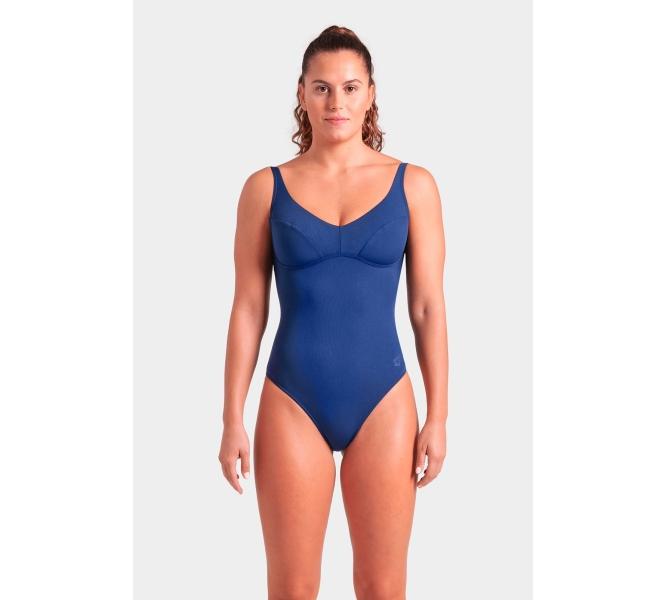 Купальник закритий для жінок Arena SWIMSUIT VICTORIA U BACK SOLID темно-синій жіночий