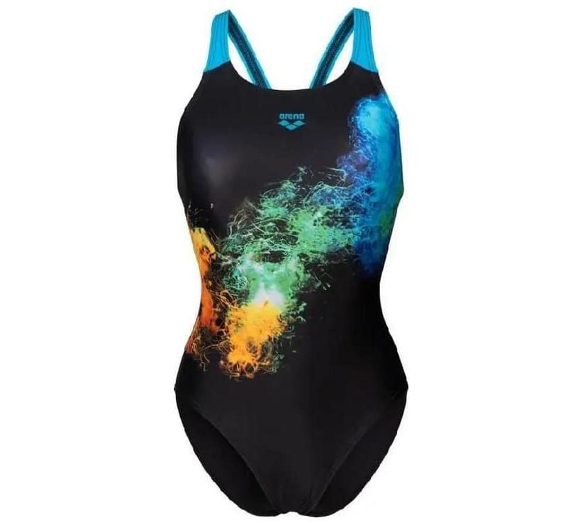 Купальник закритий для жінок Arena VIBRANT SWIMSUIT SWIM PRO BACK чорний жіночий