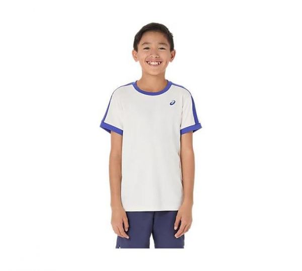 Футболка тенісна Asics Boys Tennis SS Top Cream/Dark Cobalt